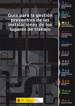 Carteles con las etapas de control en la vida útil de las instalaciones de los lugares de trabajo - Año 2023