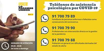 Atención psicológica por COVID-19