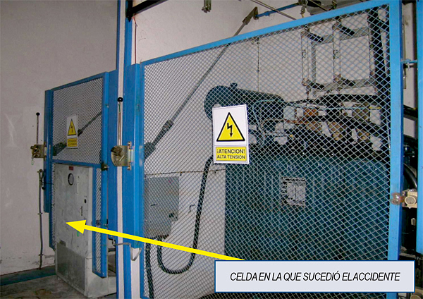 Celda en la que sucedió el accidente