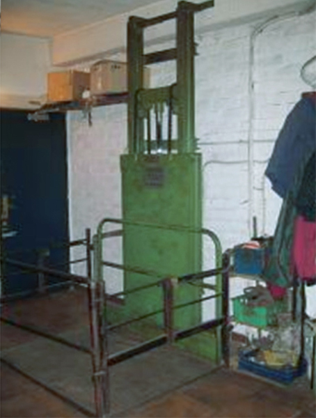 Montacargas en cocina