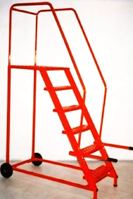 Escalera móvil con barandilla