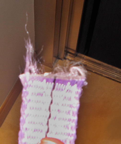 Detalle del corte de la radial