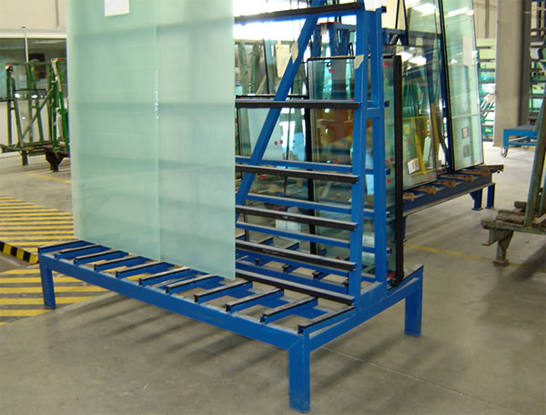 Caballete de almacenaje de láminas de vidrio de gran tamaño