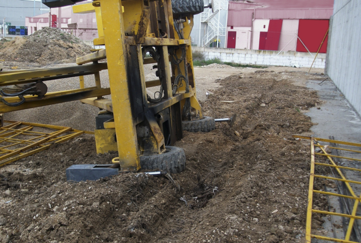 Vista del terreno sin compactar