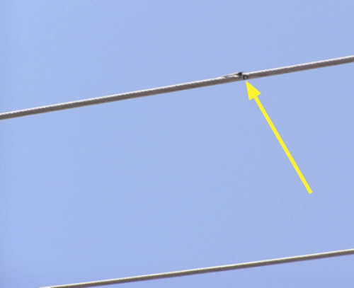 Punto de contacto en el cable