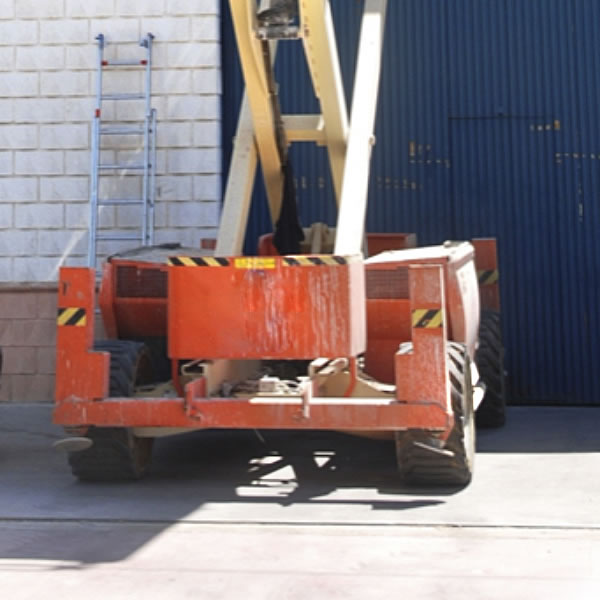 Zona de trabajos de saneamiento