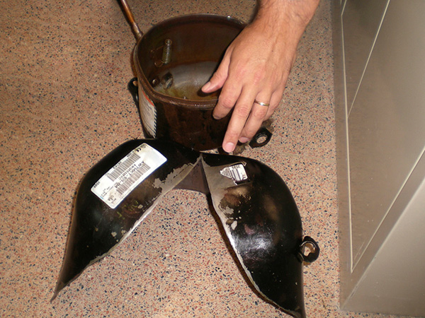 Envolvente y cuerpo del compresor