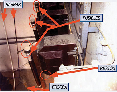 Detalle zona de fusibles