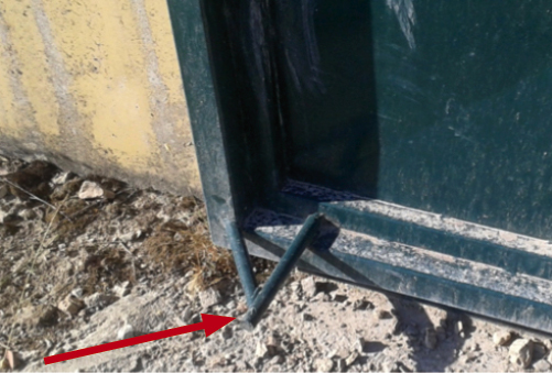 Tope de la hoja en forma de V