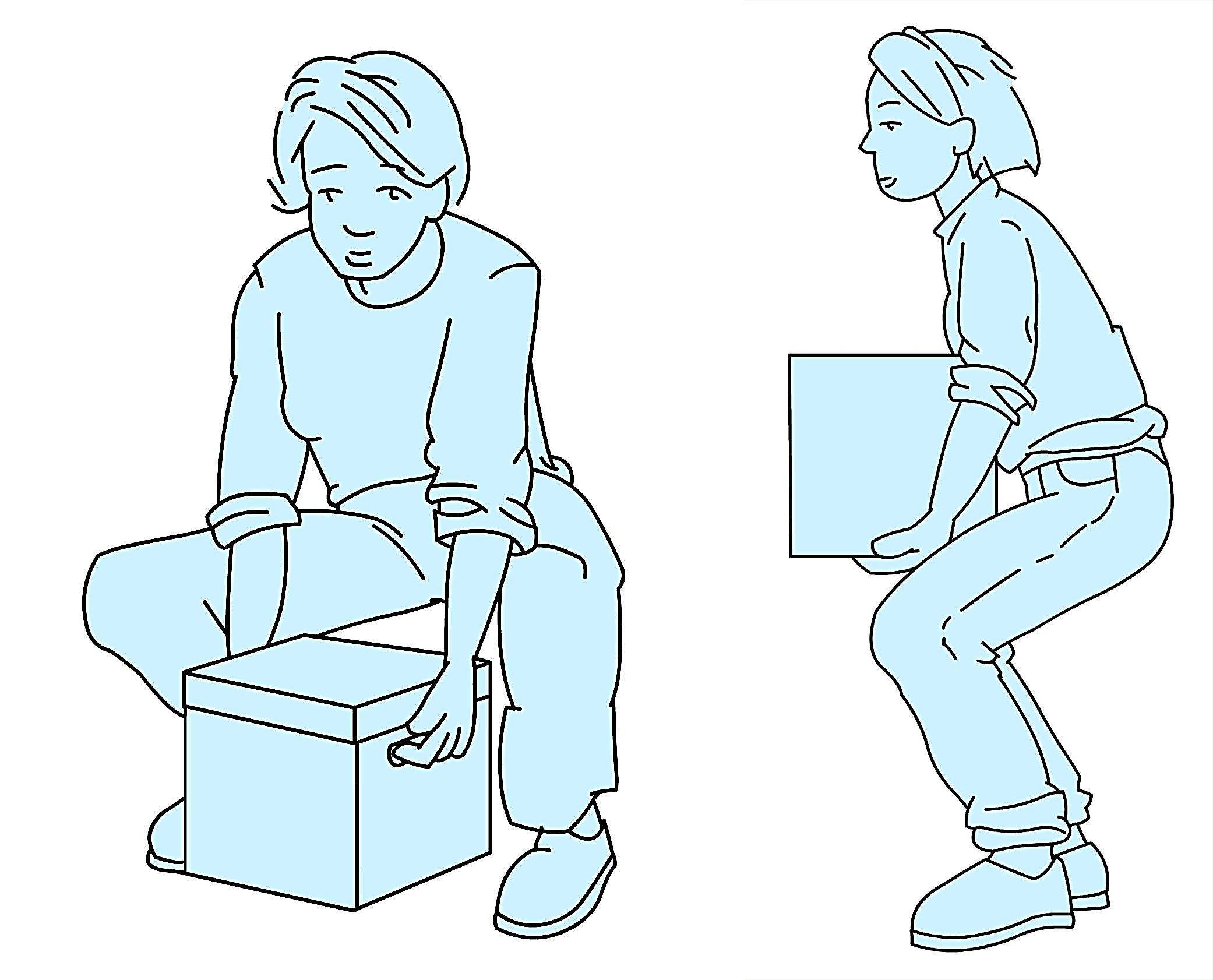 Levantamiento correcto de carga: espalda recta y , sin flexionar demasiado las rodillas, levantar por extensión de las piernas, manteniendo la carga pegada el cuerpo