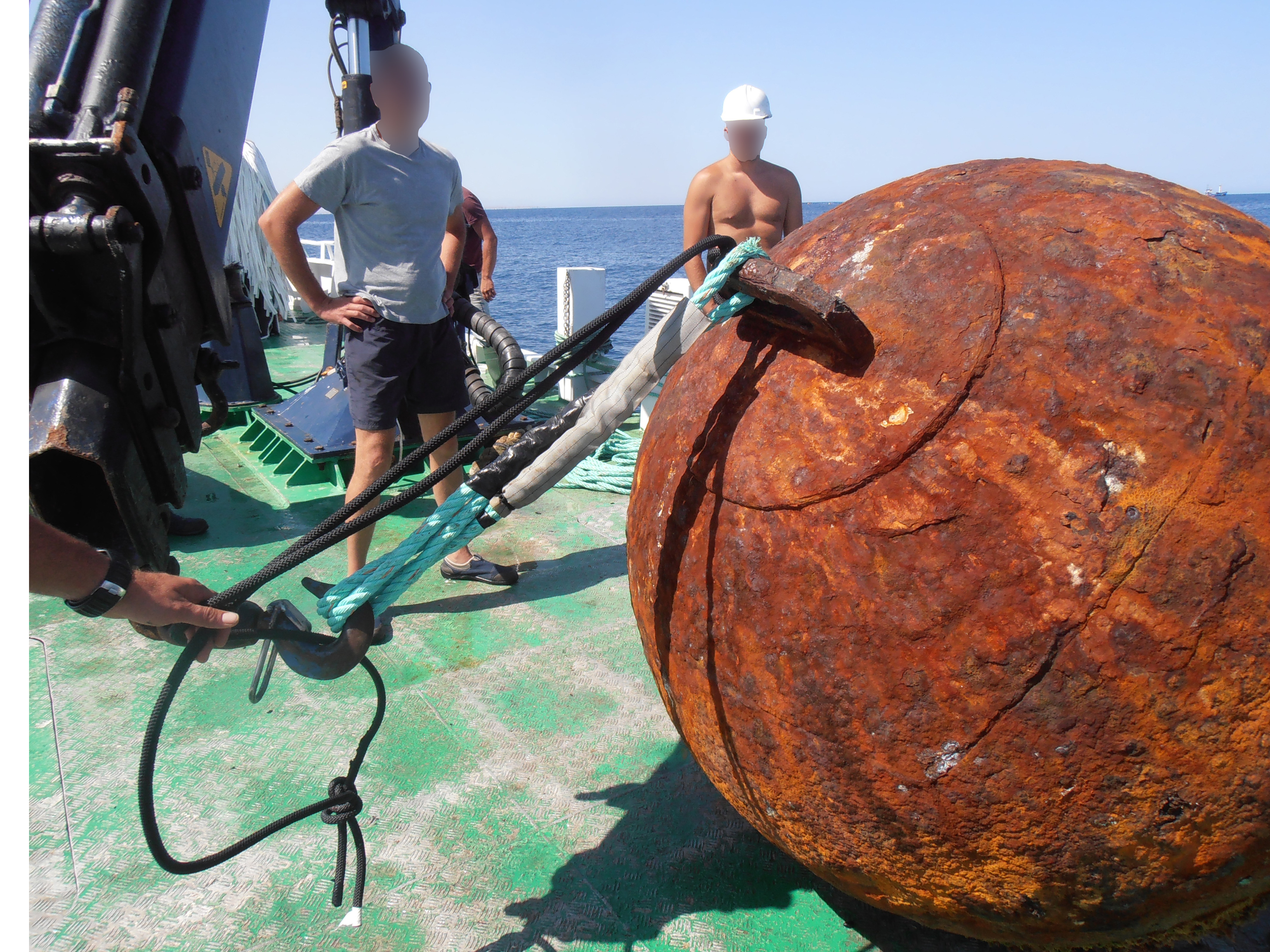 Zona donde se rompió el cabo de retenida