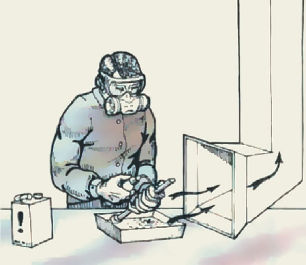 Limpieza manual con sistema de extracción localizada