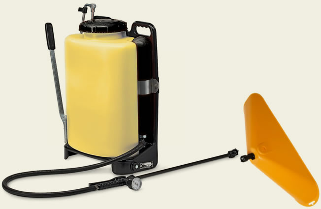 Mochila de pulverización manual y protector tipo sombrero