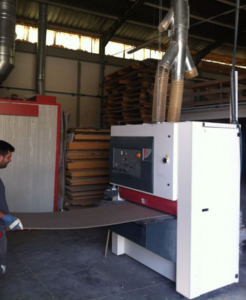 Calibradora para lijado de grandes piezas