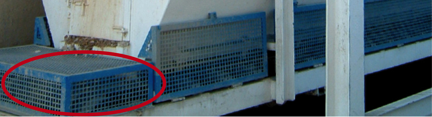 Detalle resguardos fijos de protección