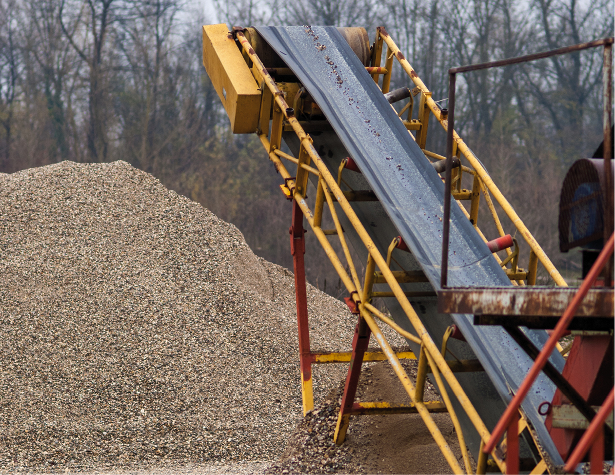Cinta transportadora de materiales a granel