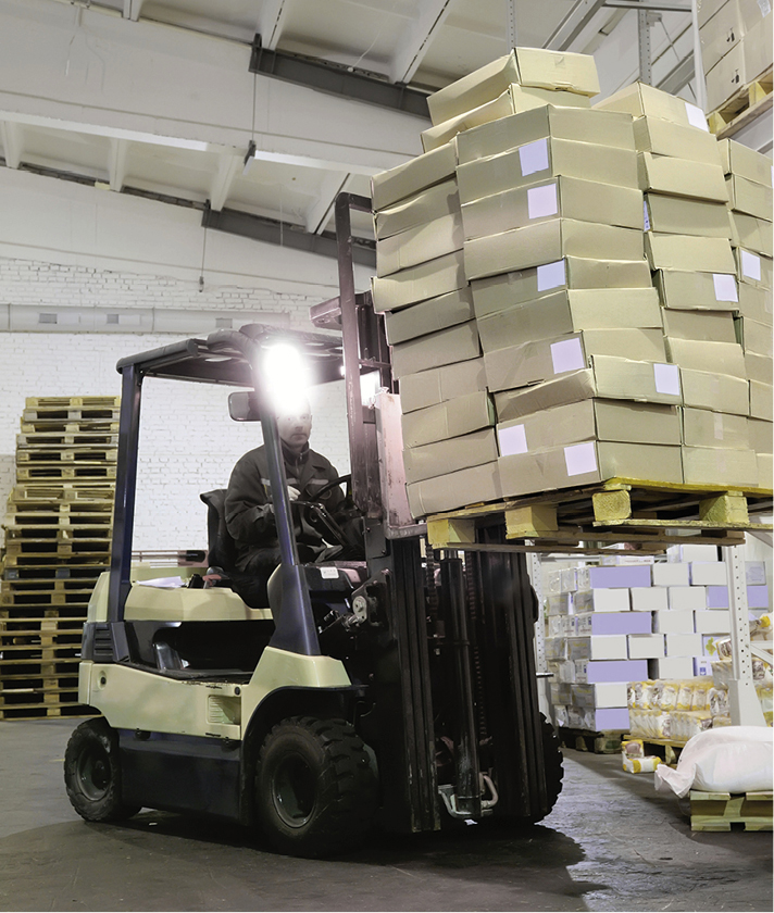 Ejemplo de carga mal paletizada