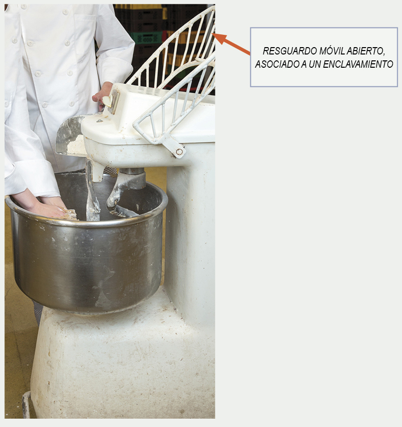 Acceso a la cuba permitido con la máquina parada