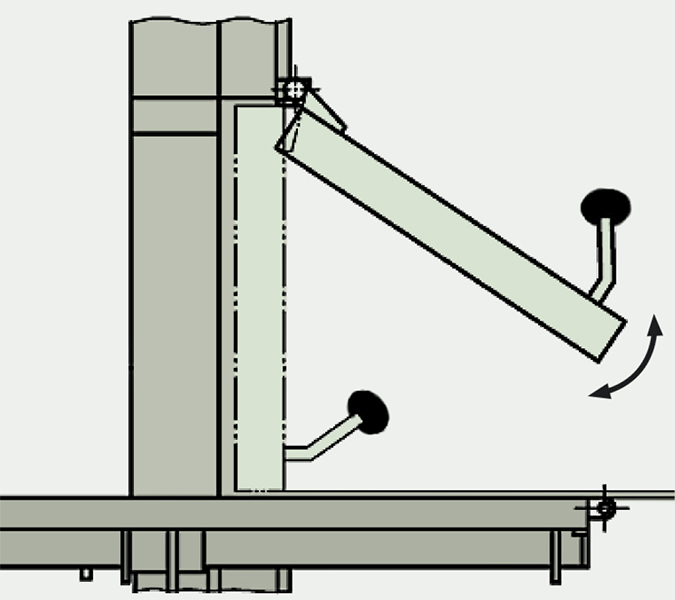 Gráfico del empujador articulado