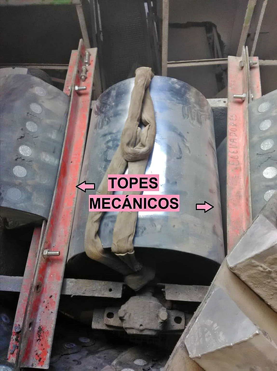 Figura 2: Parte superior del elevador de cangilones