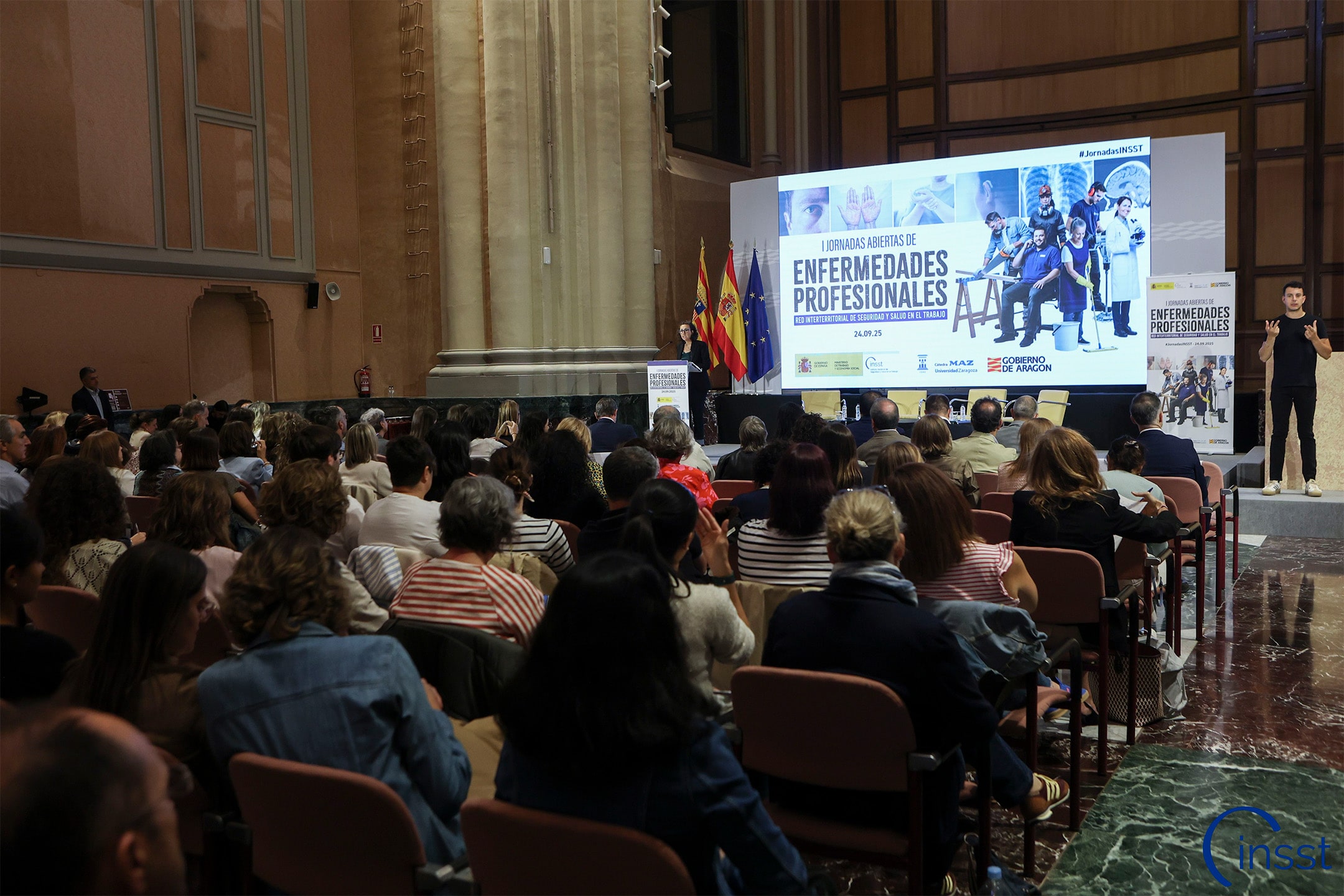 Intervención de Aitana Garí, directora del INSST, en las I Jornadas Abiertas del Grupo de Enfermedades Profesionales de la Red Interterritorial de Seguridad y Salud en el Trabajo.