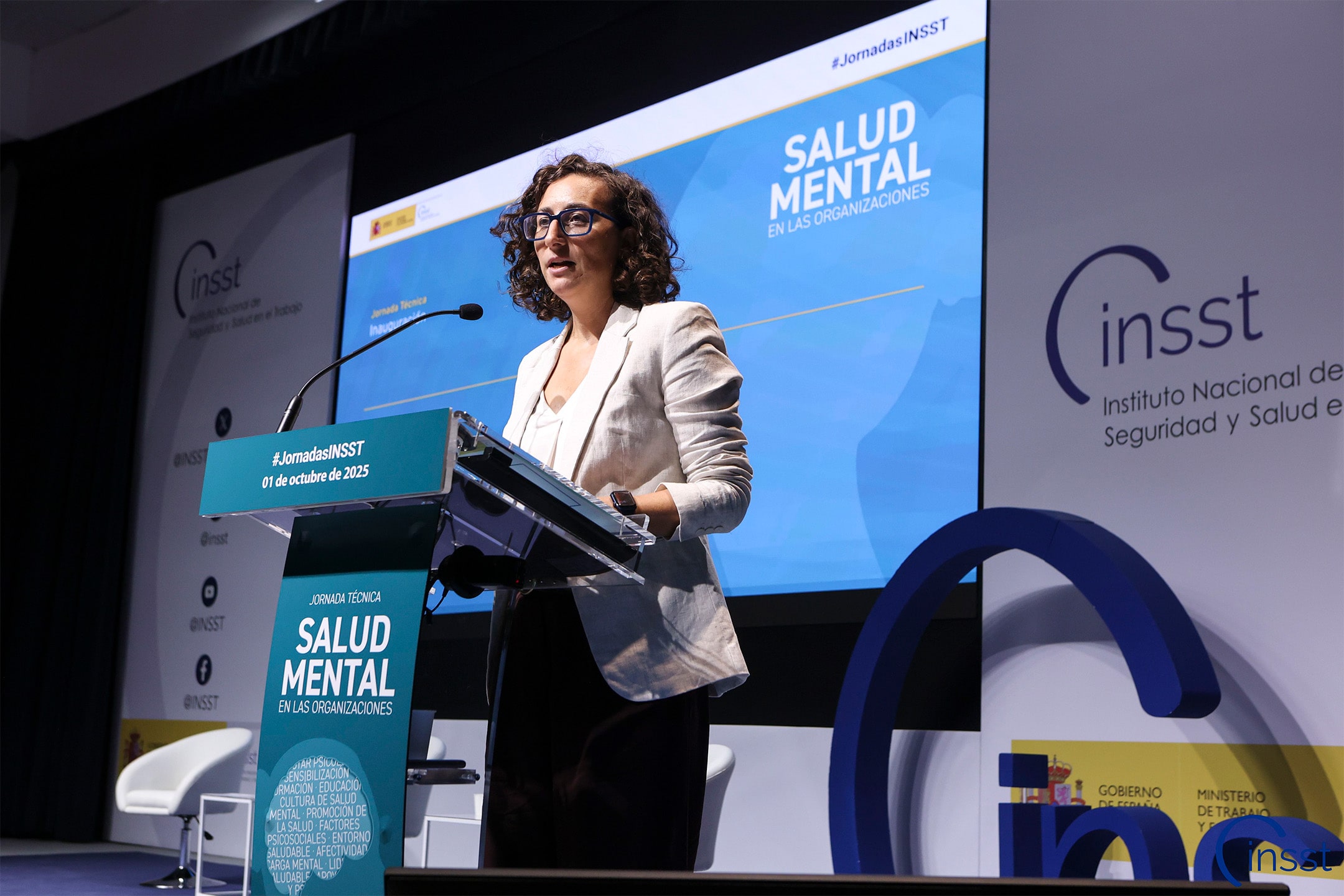 Aitana Garí, directora del INSST, inaugura la jornada técnica 