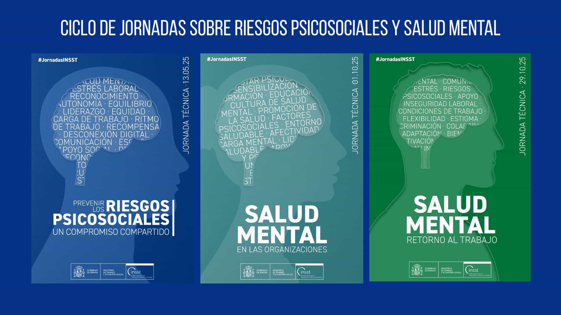 Banner del Ciclo de Jornadas sobre riesgos psicosociales y salud mental