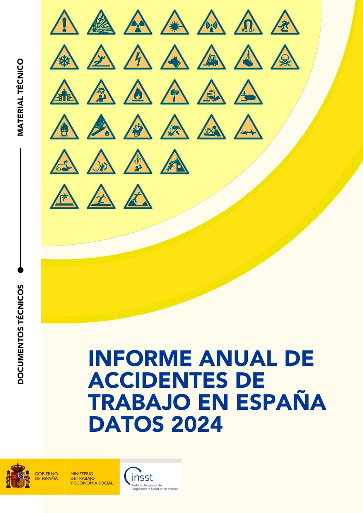 Portada del Informe anual de accidentes de trabajo en España. Datos 2024.