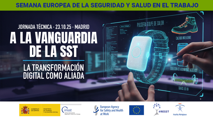 Banner de la Jornada técnica A la vanguardia de la SST. La transformación digital como aliada