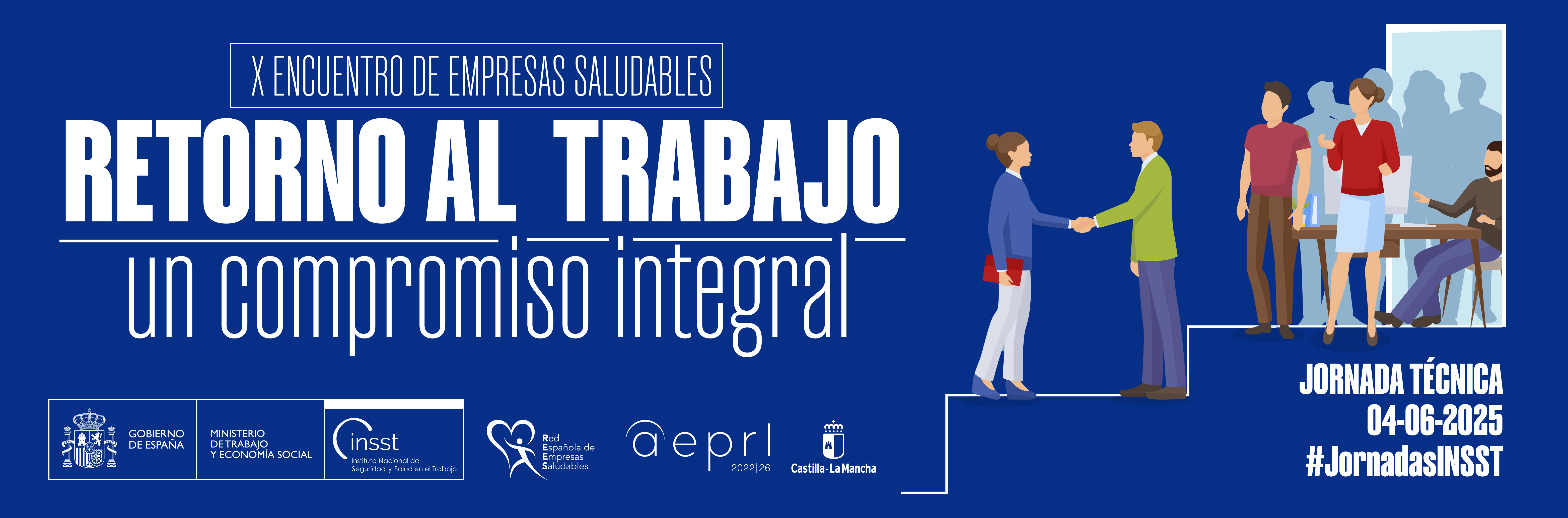 Banner del X Encuentro abierto de la Red Española de Empresas Saludables (REES)