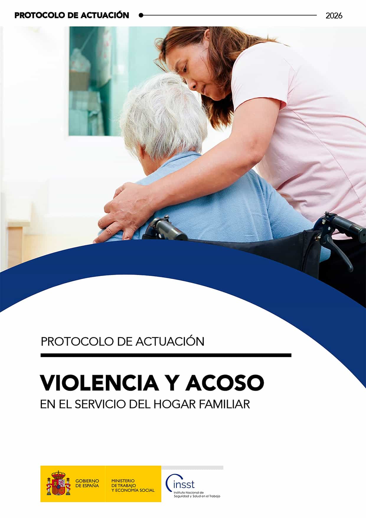 Portada del Protocolo de actuación frente a situaciones de violencia y acoso en el servicio del hogar familiar