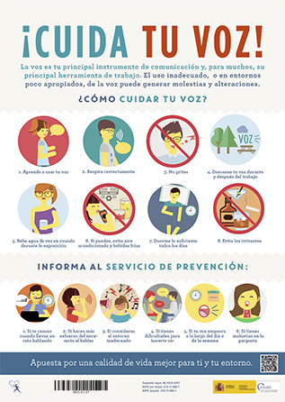 Cartel: La voz - Ganar en salud - Año 2018