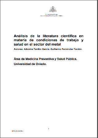 Análisis de la literatura científica en materia de condiciones de trabajo y salud en el sector del metal