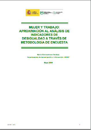 Mujer y trabajo: aproximación al análisis de indicadores de desigualdad a través de metodología de encuesta